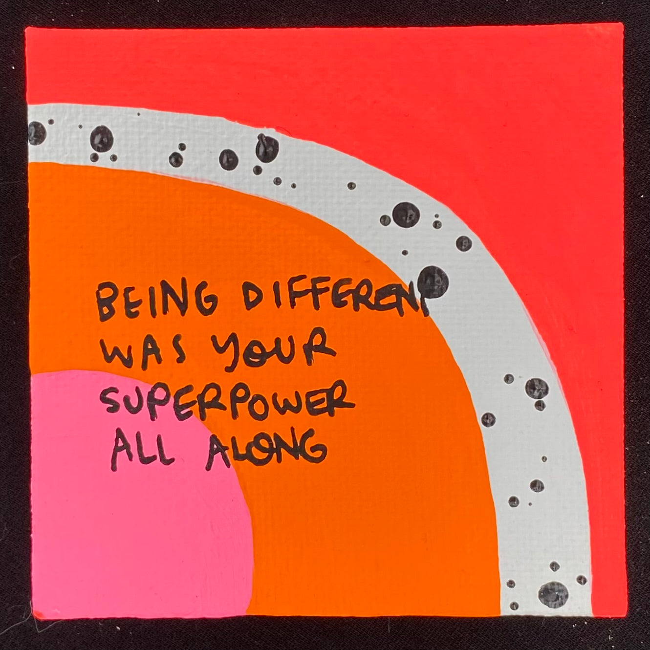 Tiny Feminist Painting Being Different Was Your Super Power All Along