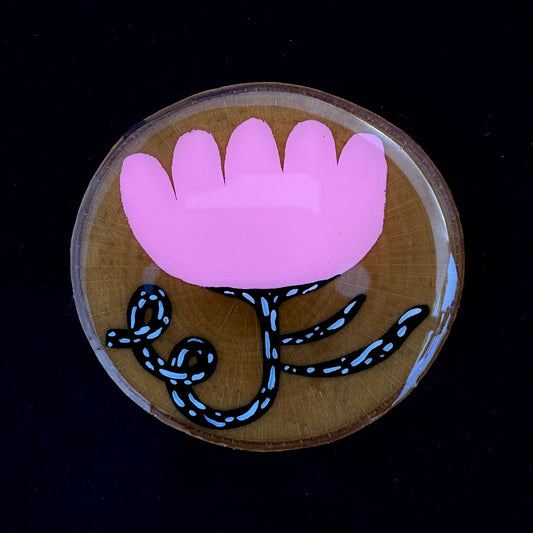 Coaster Birch Wood Purple Flower