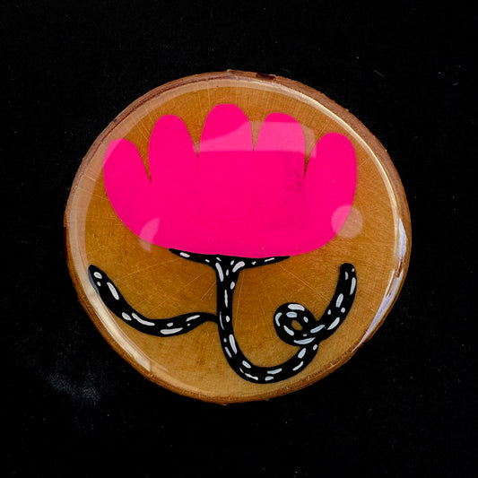 Coaster Birch Wood Magenta Flower