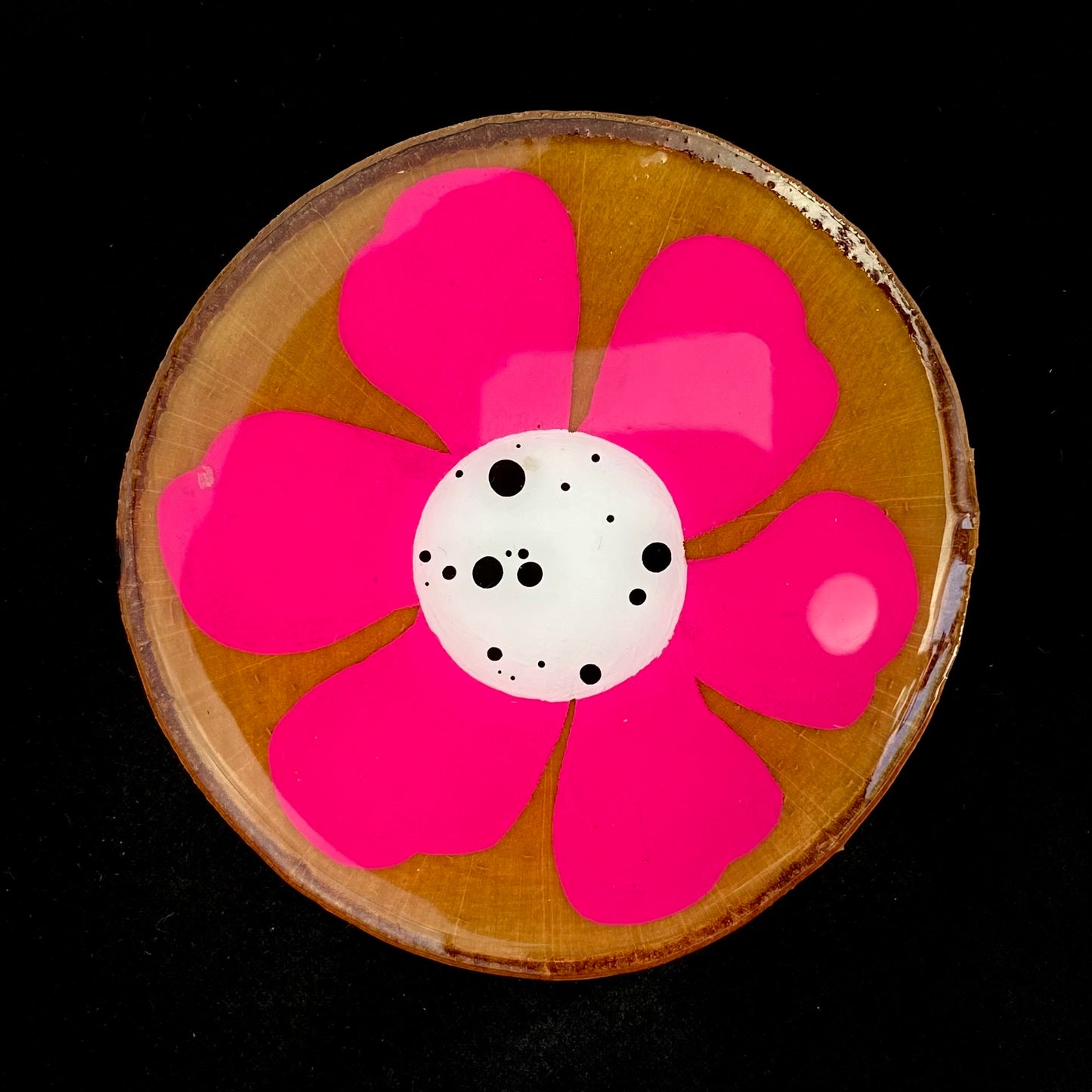 Coaster Birch Wood Magenta Petal Flower
