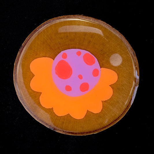 Coaster Birch Wood Little Orange Flower