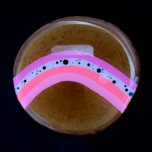 Coaster Birch Wood Abstract Rainbows