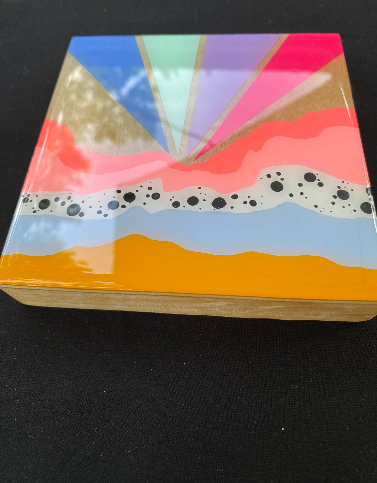 Painting Rainbow Skies Series Pink Mountains