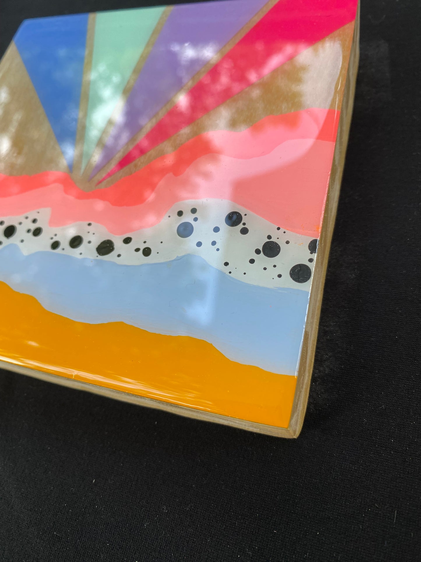 Painting Rainbow Skies Series Pink Mountains