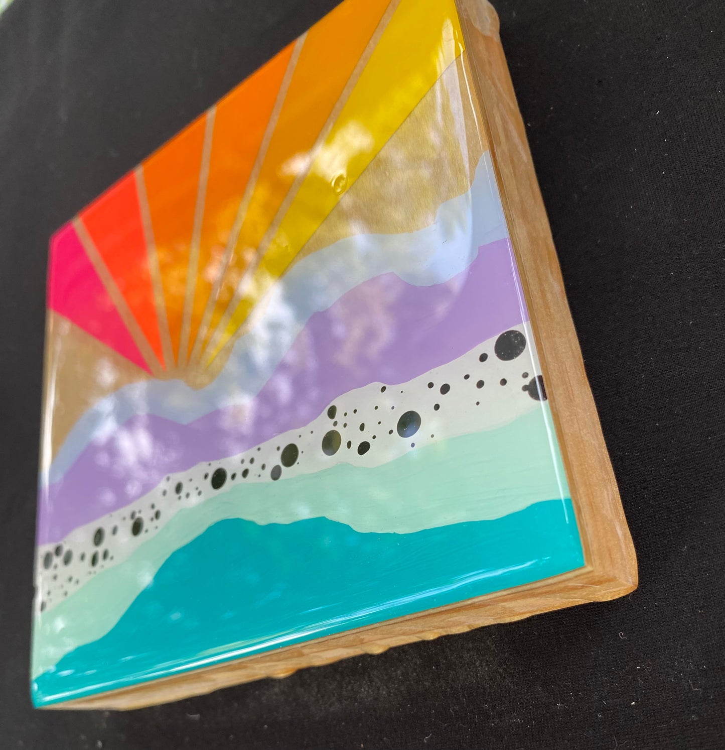 Painting Rainbow Skies Series Sunset Over Purple Mountains