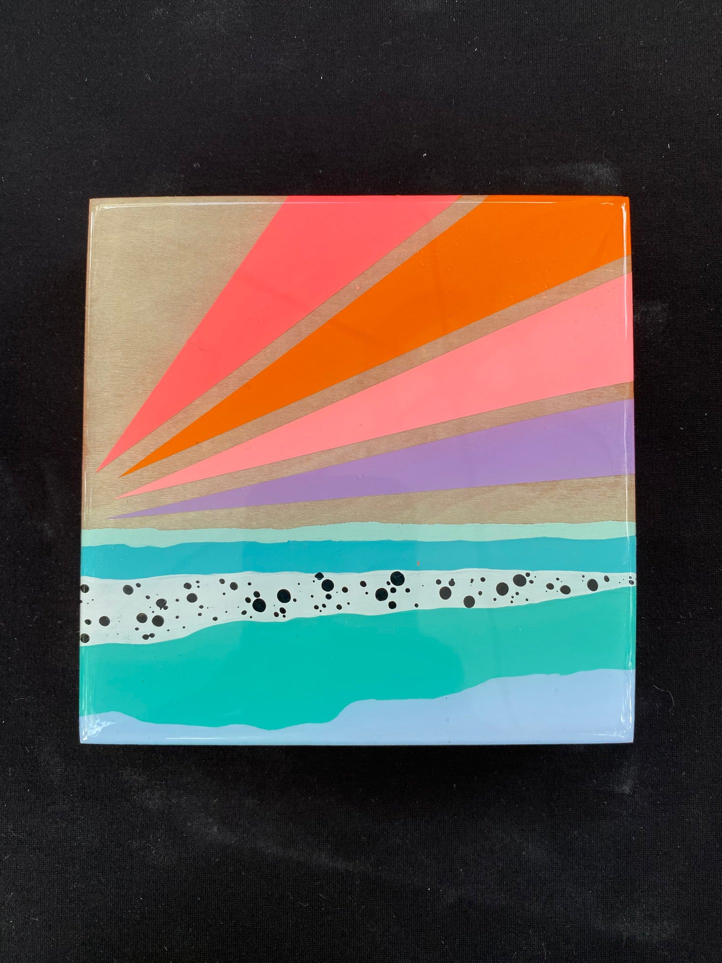 Original Painting Rainbow Skies Series Rainbow Over The Beach