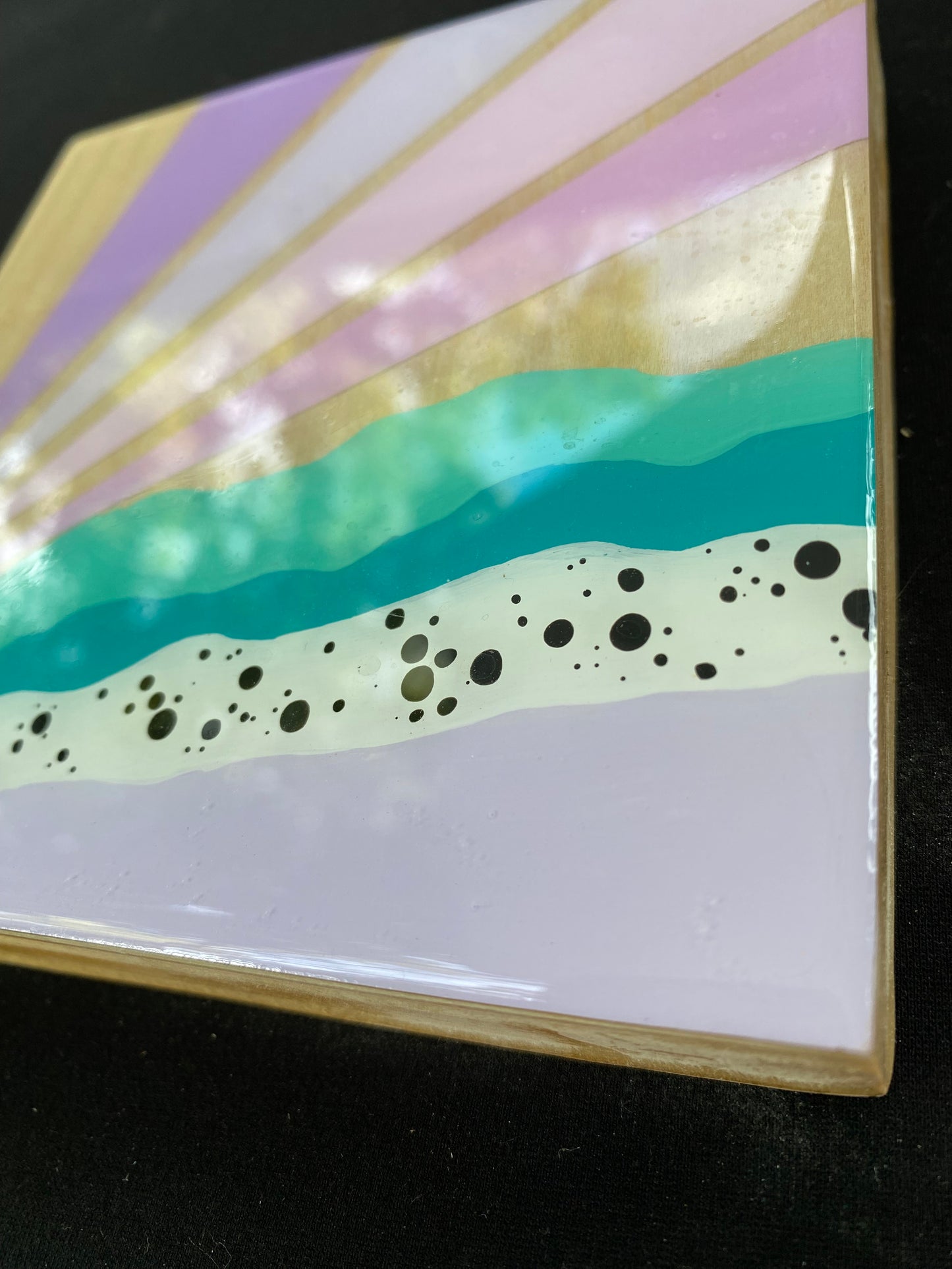 Painting Rainbow Skies Series Lavender Sky Over Turquoise Mountains