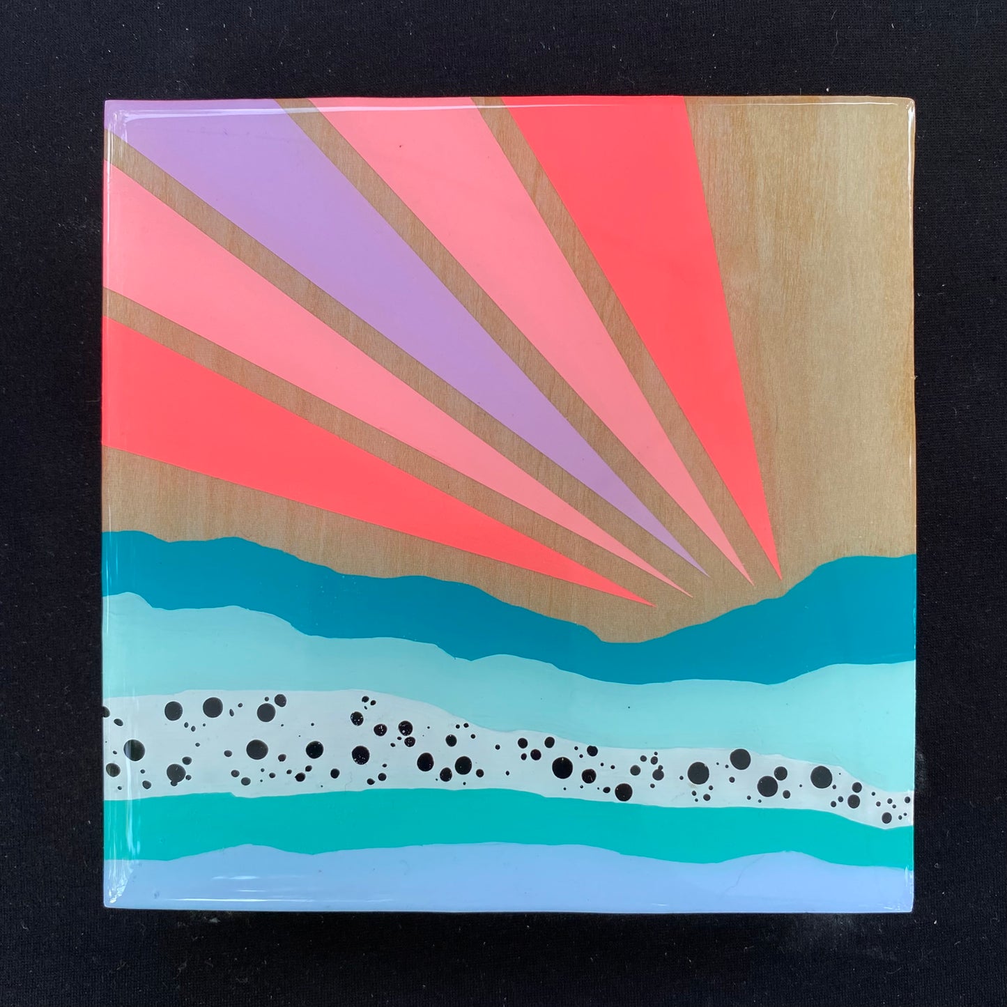 Original Painting Rainbow Skies Series Pink Sunset