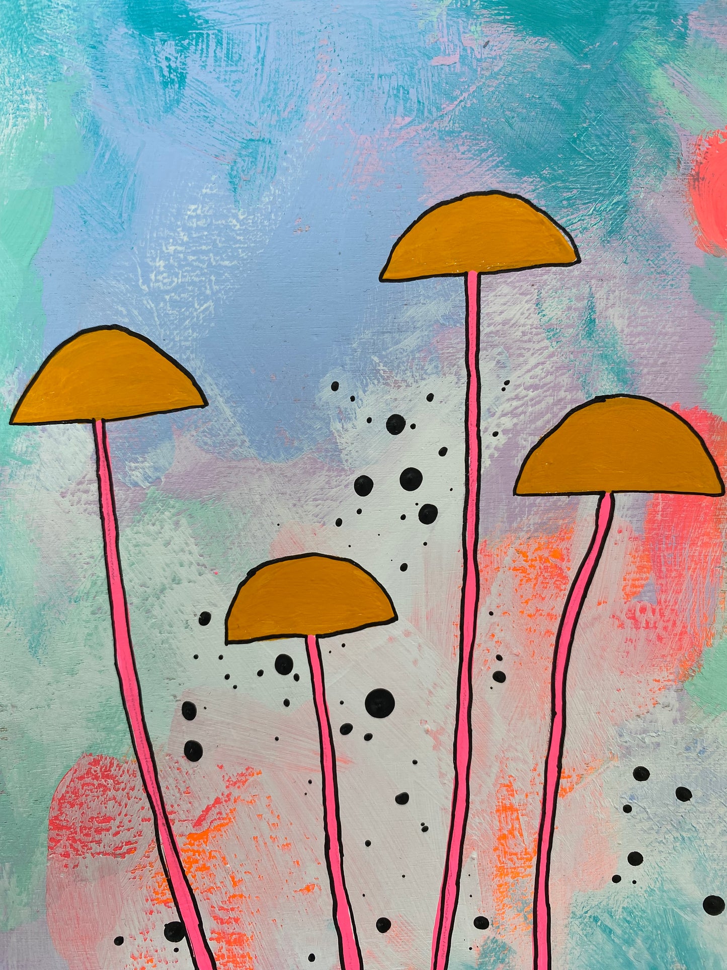 Painting Magic Mushroom Para Gymnopus