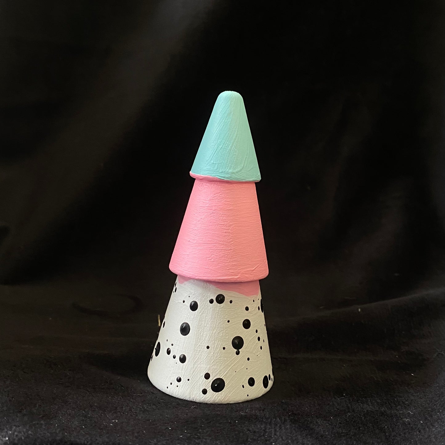 Tree Modern Artifact Winter Holiday Dot Pink Blue