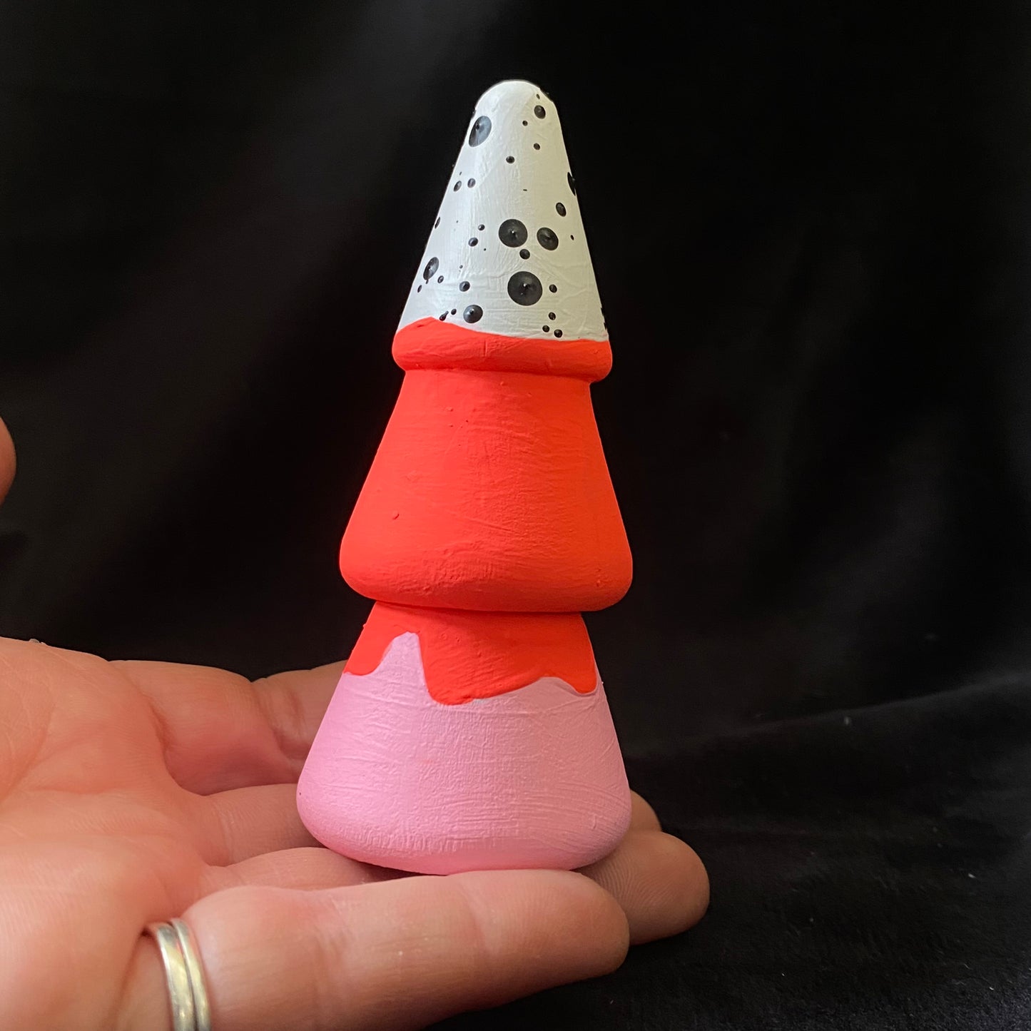 Tree Modern Artifact Winter Holiday Pink Red Dot