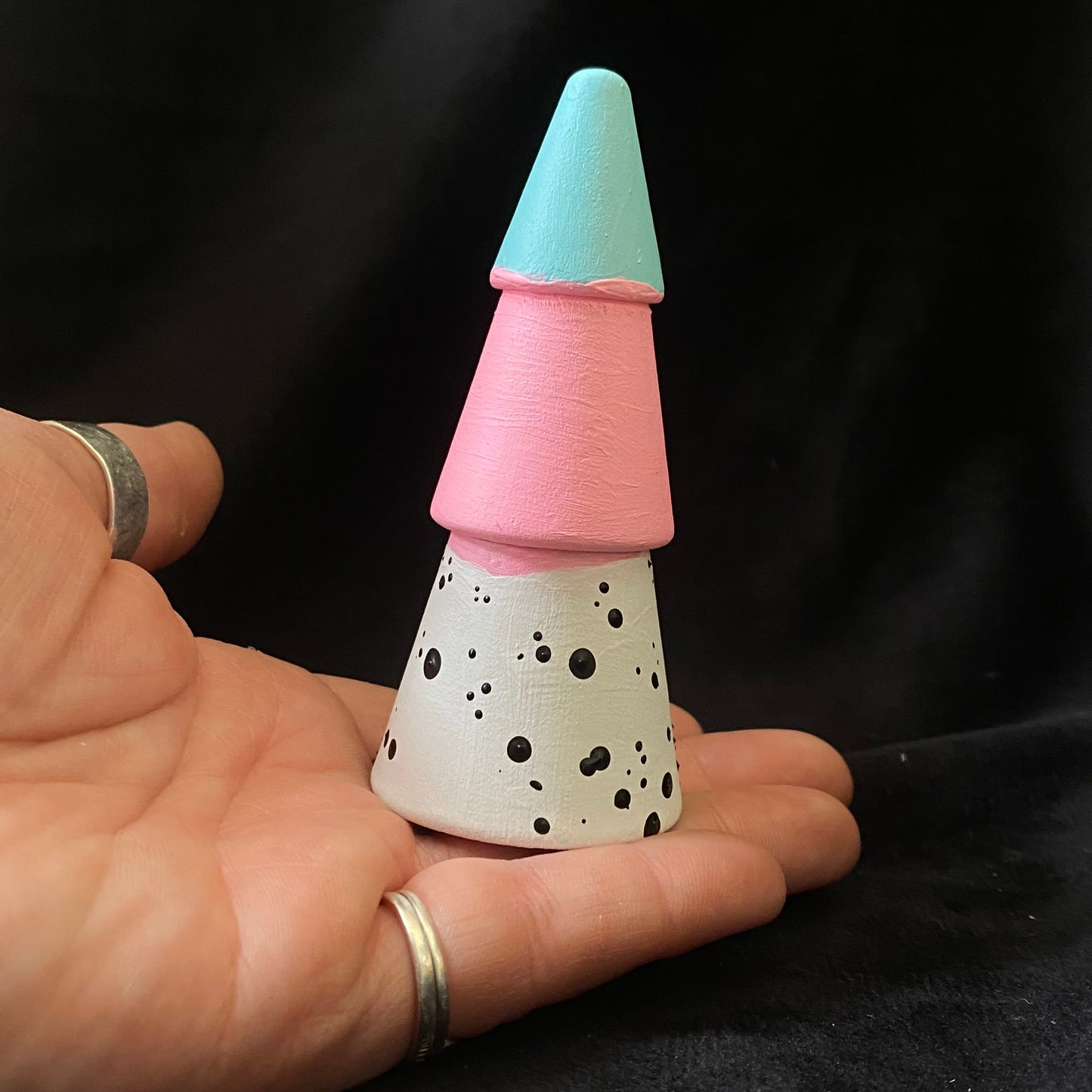 Tree Modern Artifact Winter Holiday Snowy Dots