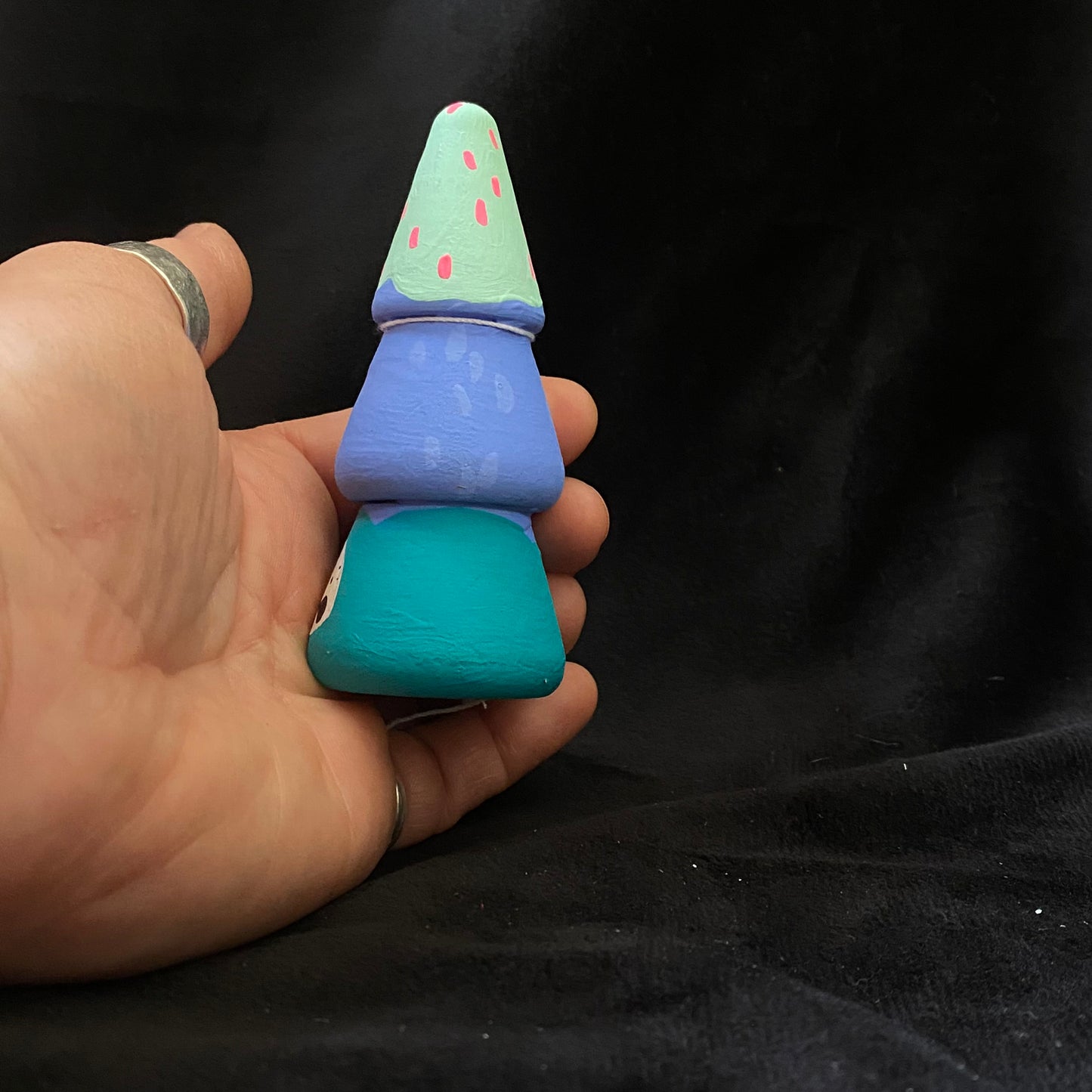 Tree Modern Artifact Winter Holiday Blue Abstract