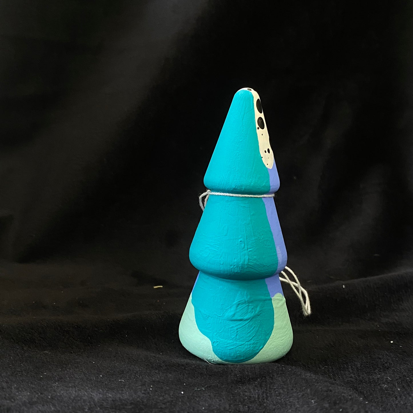 Tree Modern Artifact Winter Holiday Blue and Dots