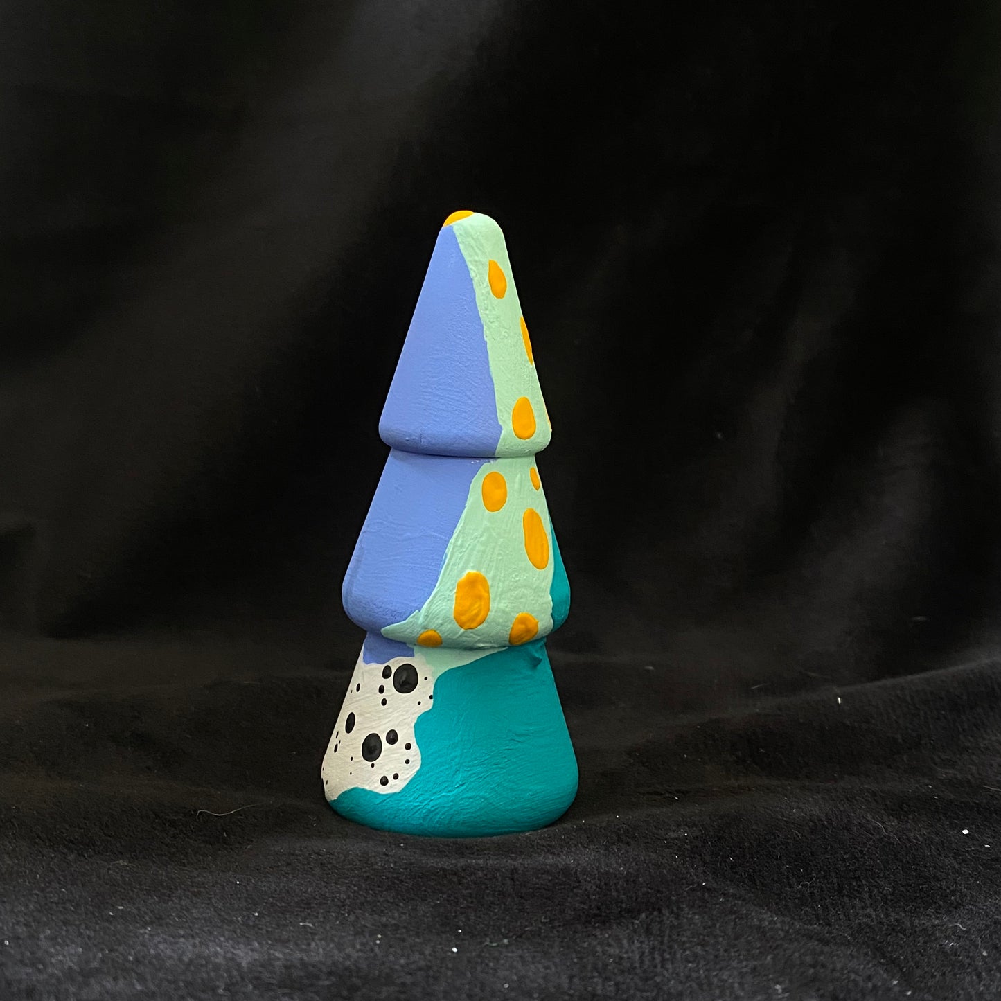 Tree Modern Artifact Winter Holiday Happy Little Blues