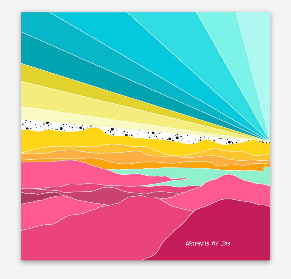 Sticker Bright Sky Over The Mountains