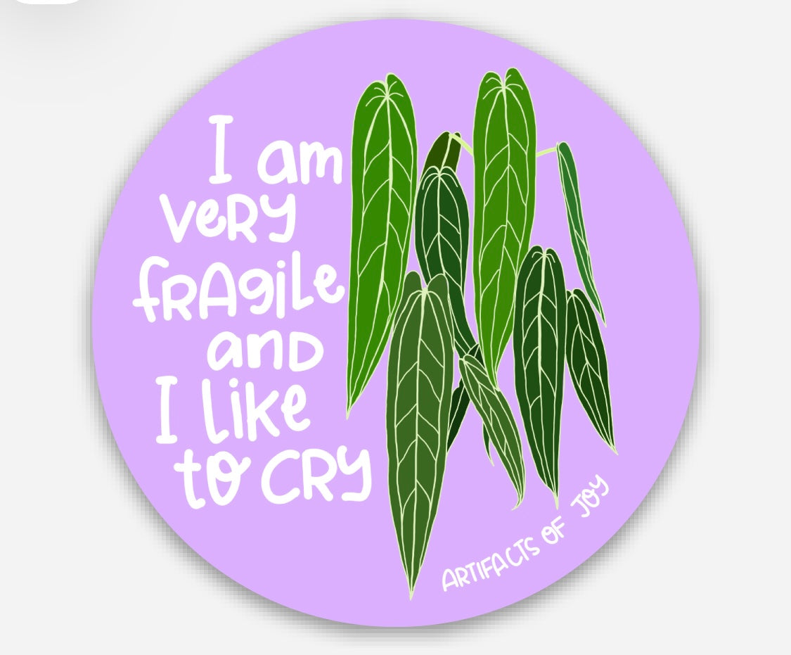 Sticker I Am Very Fragile And I Like To Cry