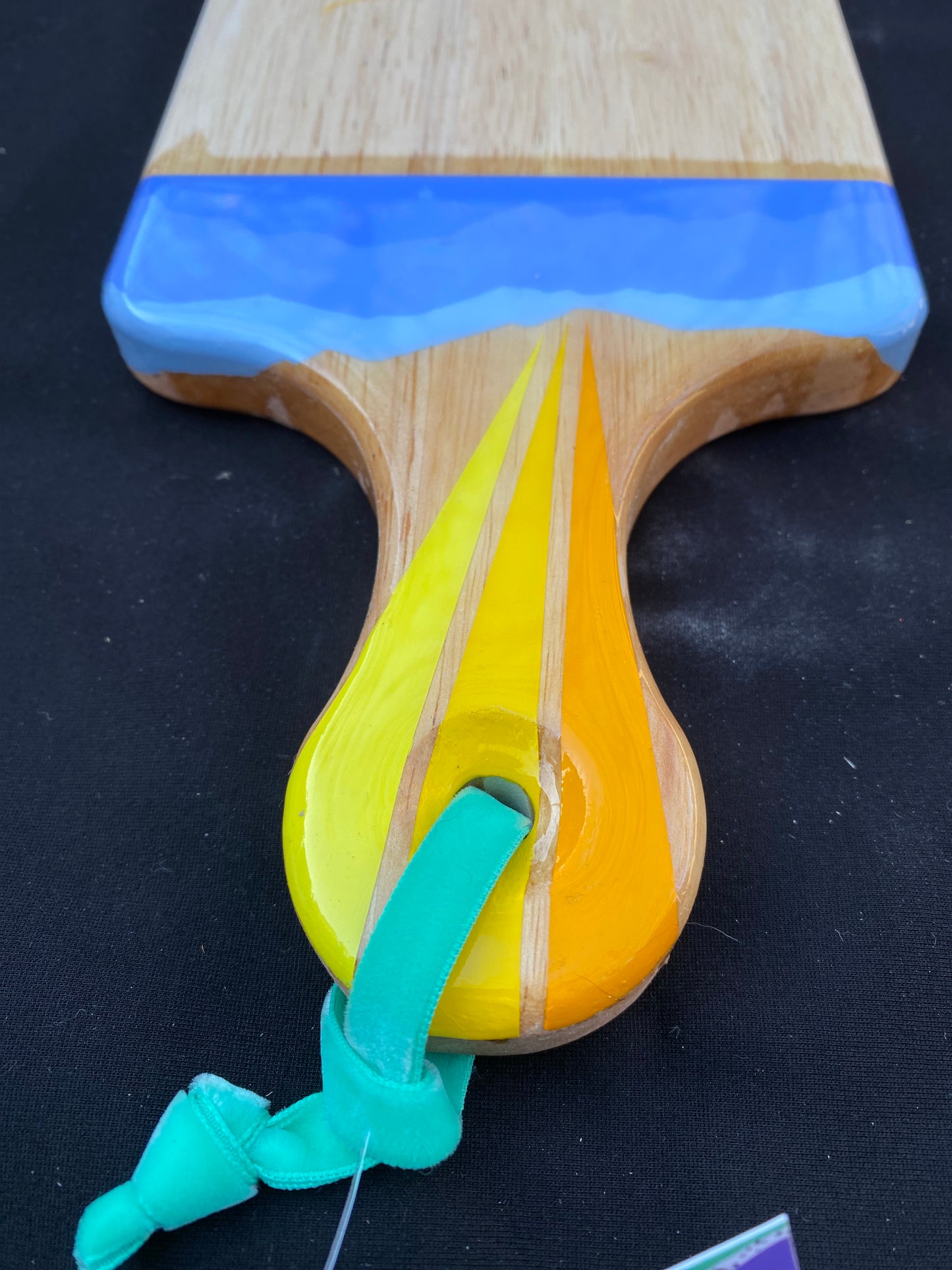 Charcuterie Board + Cheese Board + Cutting Board Gold Rainbow Sky Over Blue Clouds