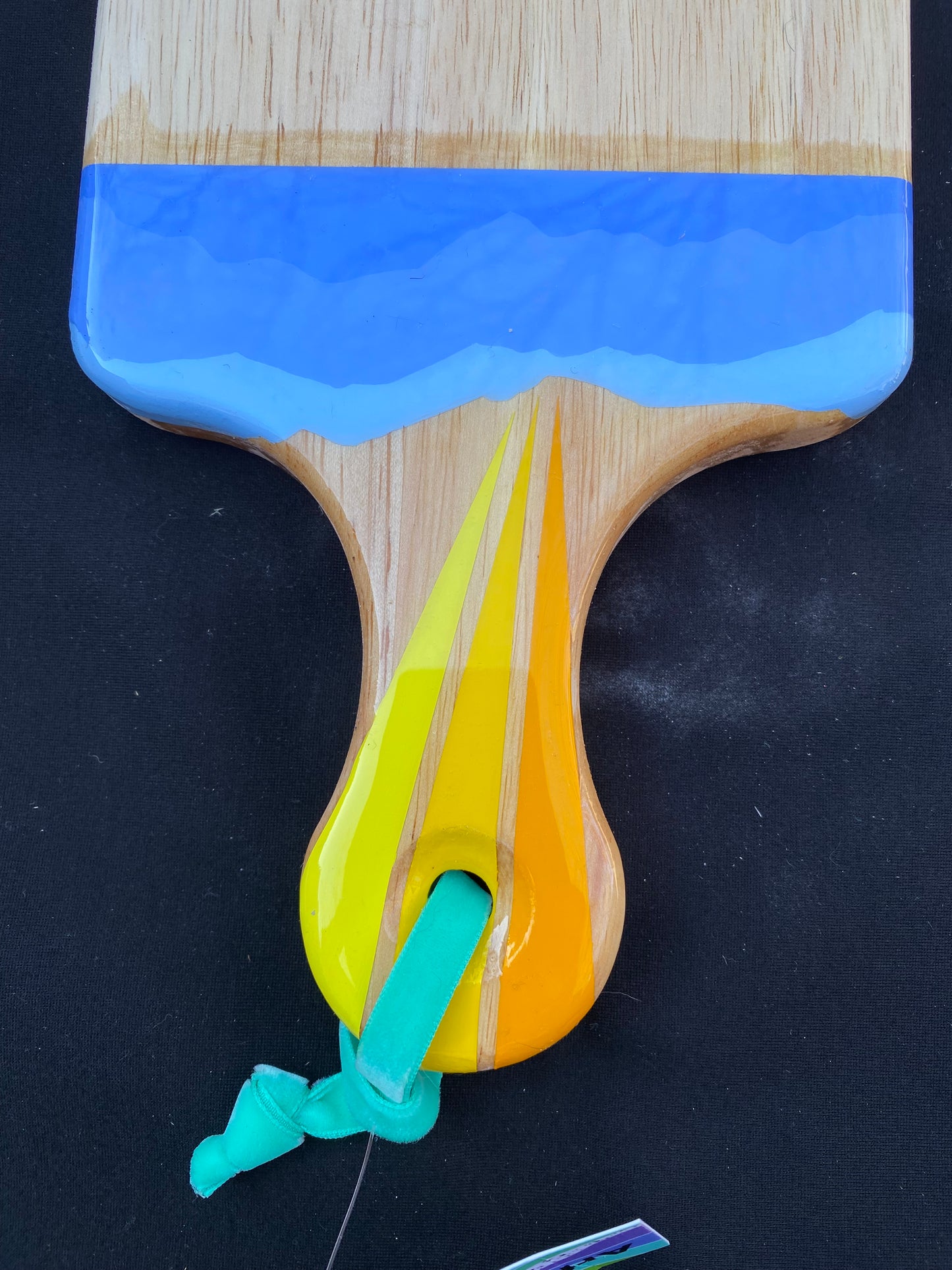 Charcuterie Board + Cheese Board + Cutting Board Gold Rainbow Sky Over Blue Clouds