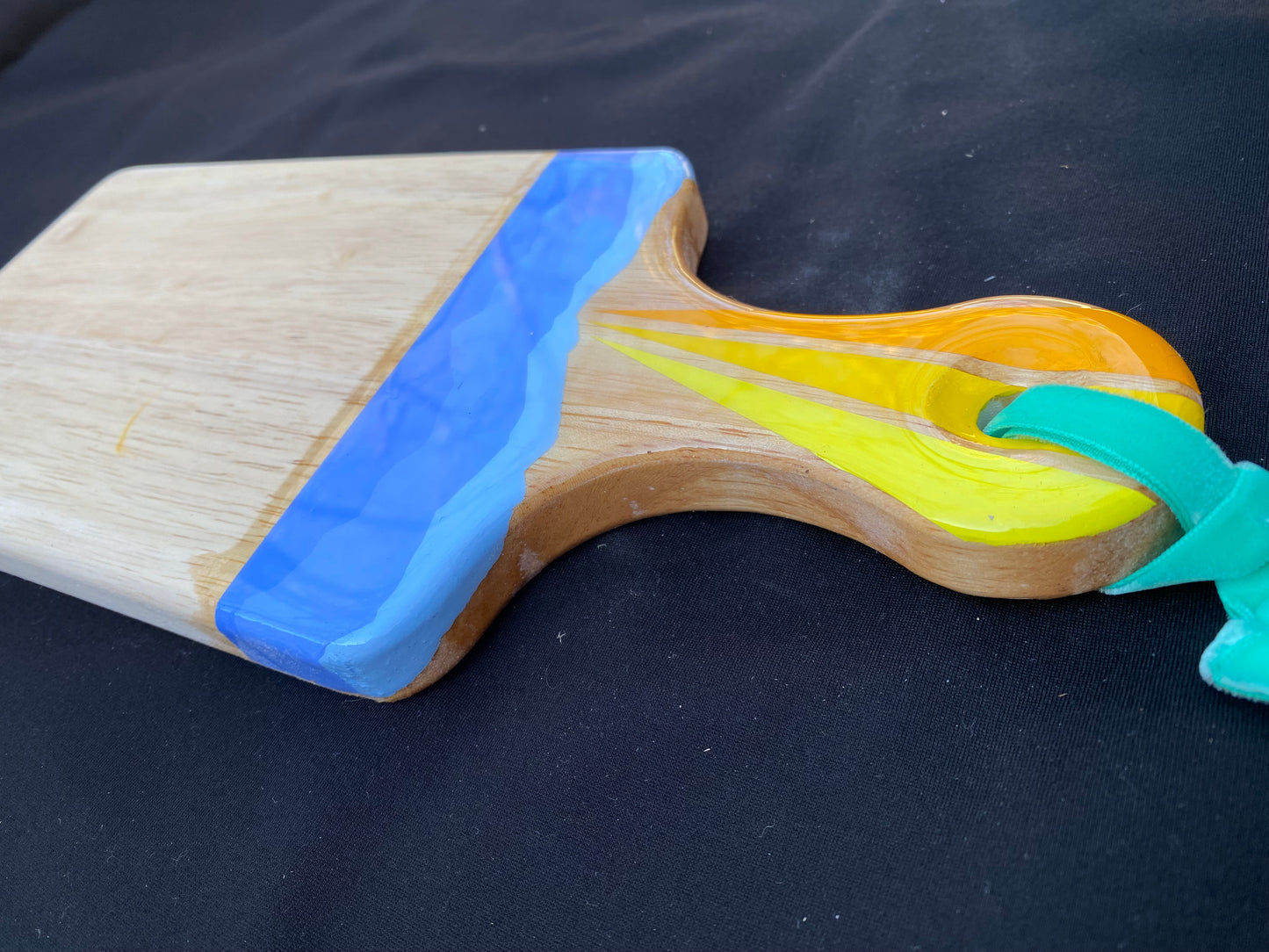 Charcuterie Board + Cheese Board + Cutting Board Gold Rainbow Sky Over Blue Clouds