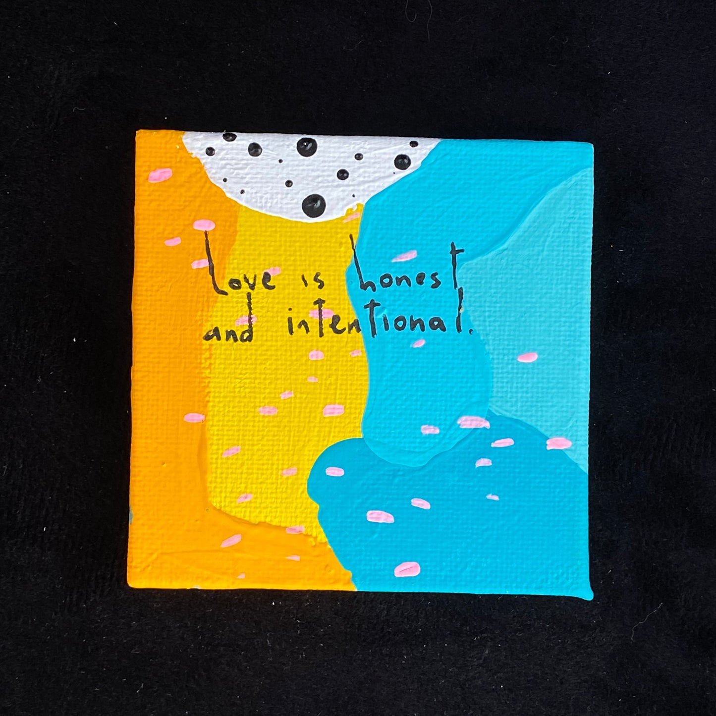 Tiny Feminist Painting Love is Honest