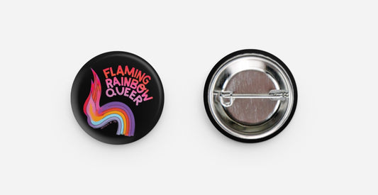 Pin Flaming Rainbow Queer