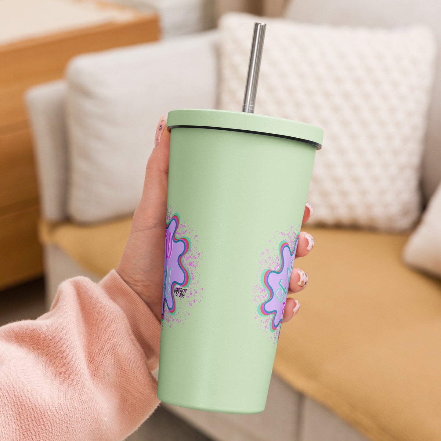 Insulated Tumbler With A Straw Be As Weird As Possible