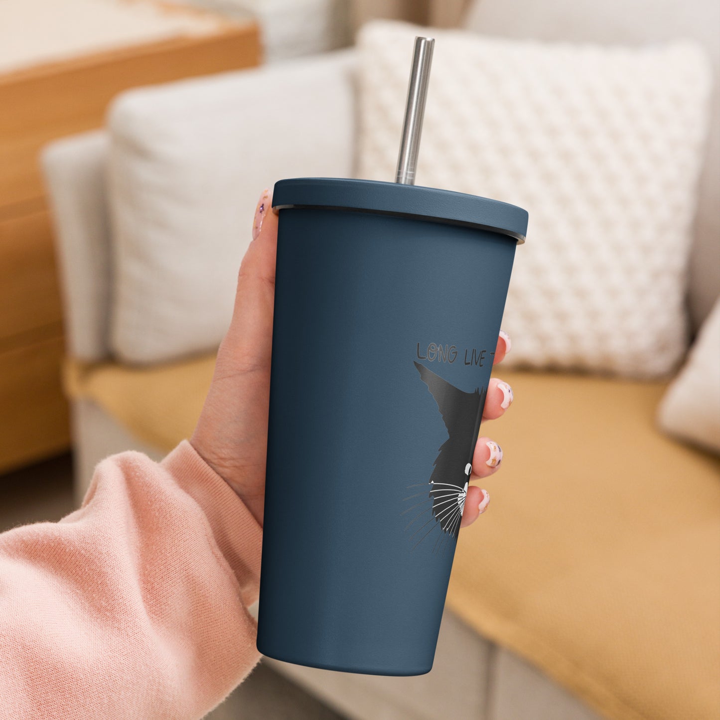 Insulated Tumbler With A Straw Long Live The Tenderhearted
