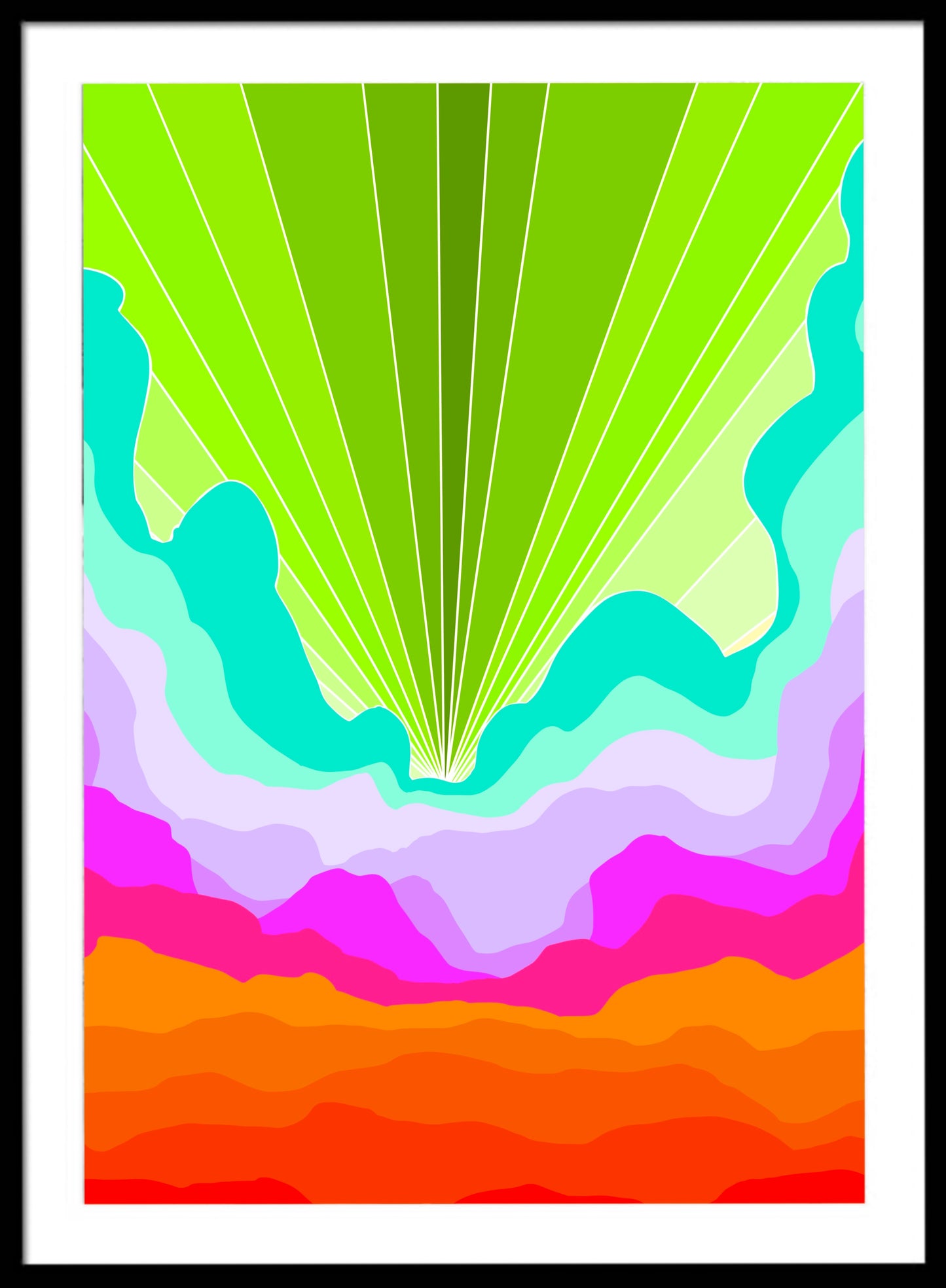 Print Rainbow Skies Green Sky