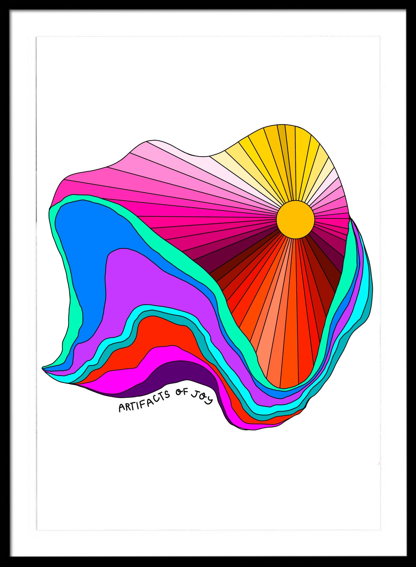 Print Abstract Rainbow Mountains