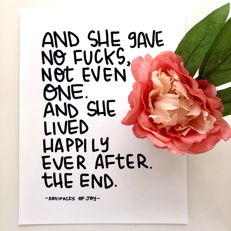 Print And She Gave No Fucks