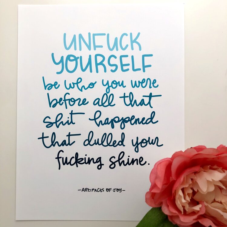 Print Unfuck Yourself