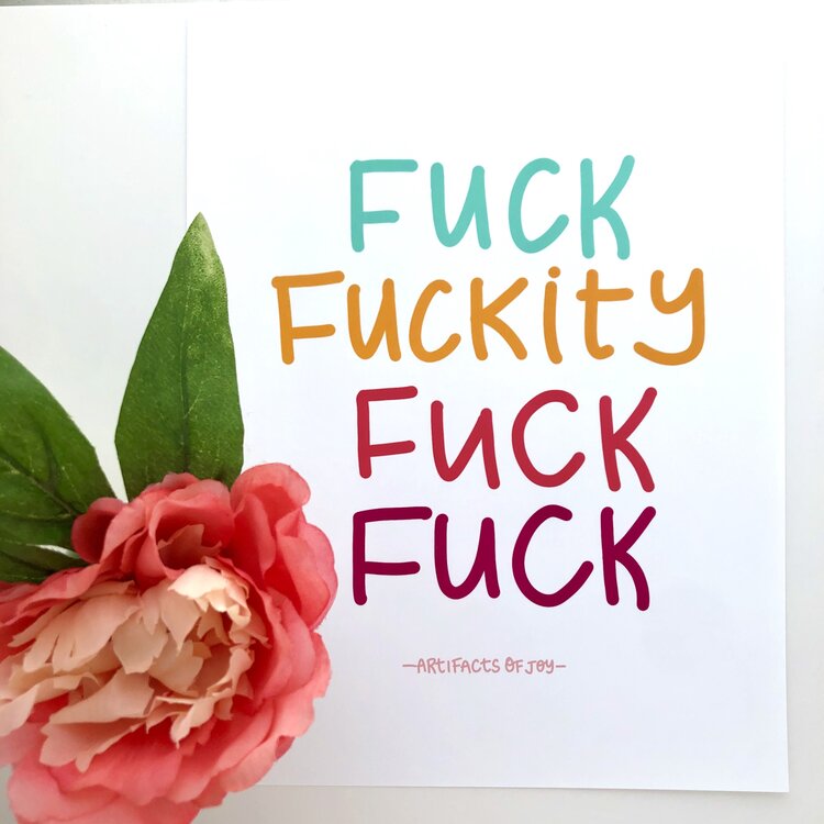 Print Fuck Fuckity Fuck Fuck
