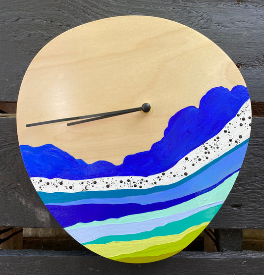Clock Painted Wood Clock