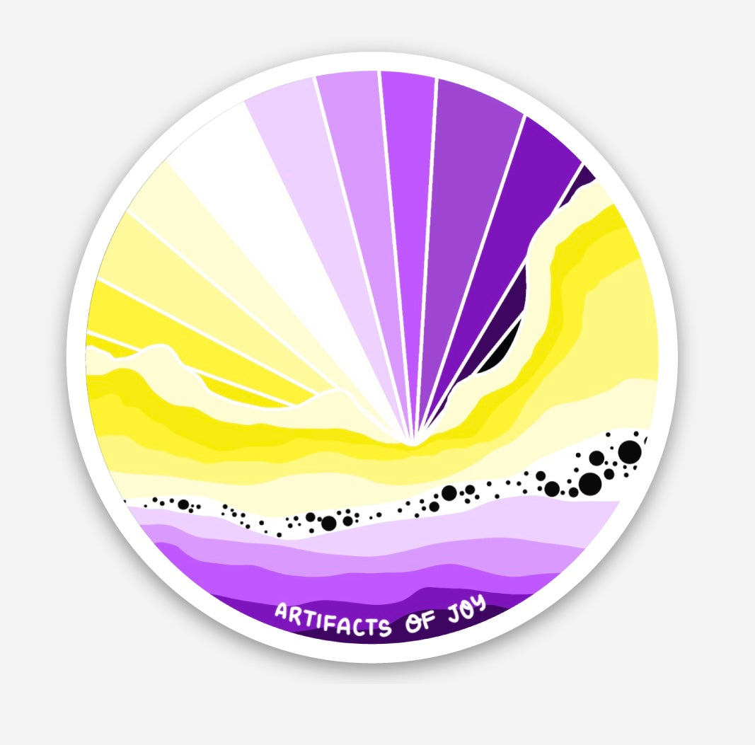 Sticker Rainbow Sky Inspired By Non-Binary Flag