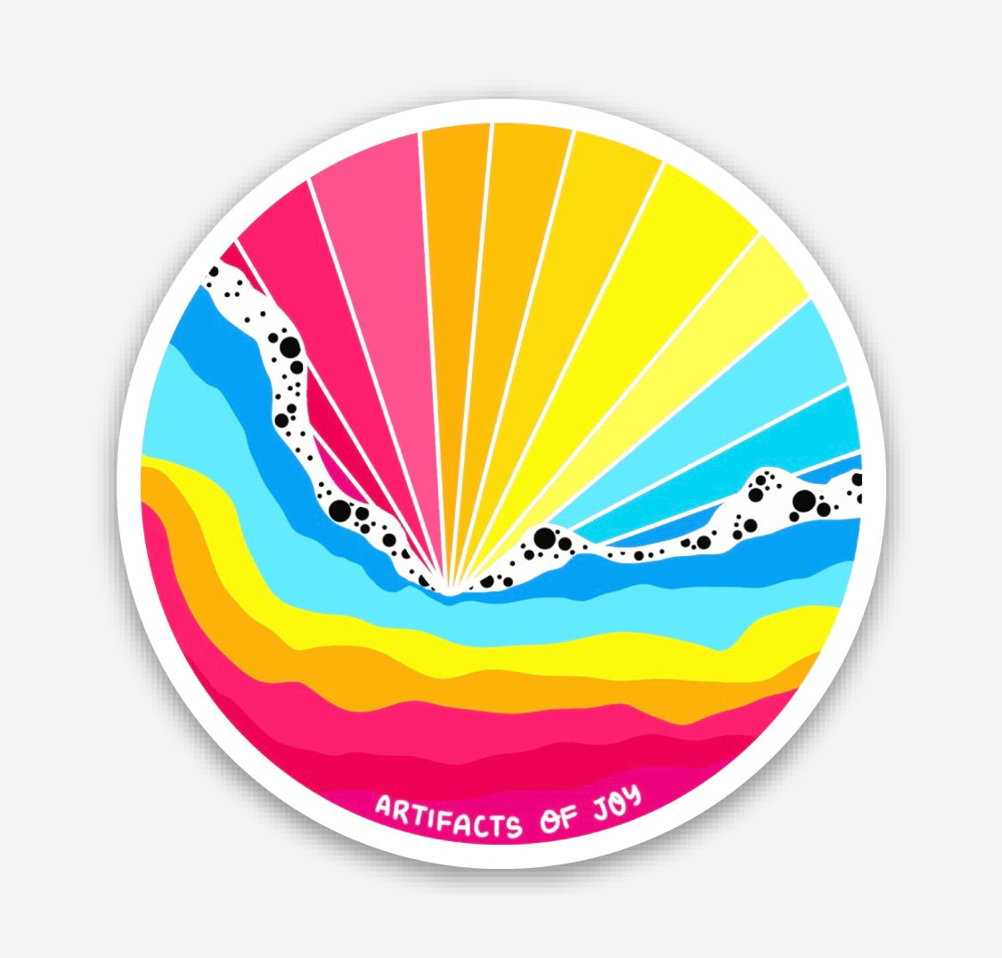 Sticker Rainbow Sky Inspired By Pan Sexual Flag