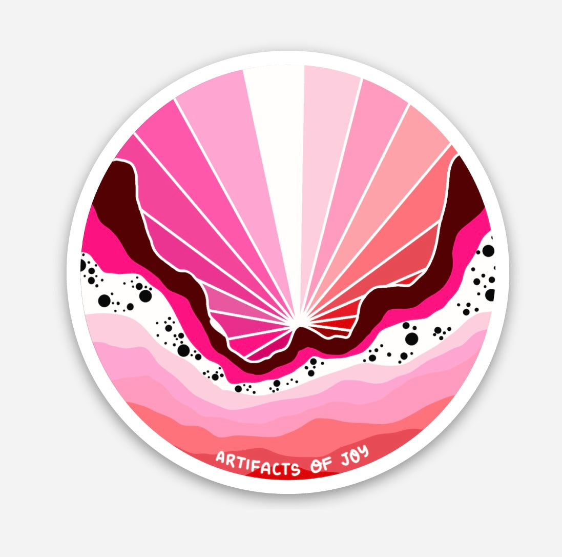 Sticker Rainbow Sky Inspired By Lesbian Flag