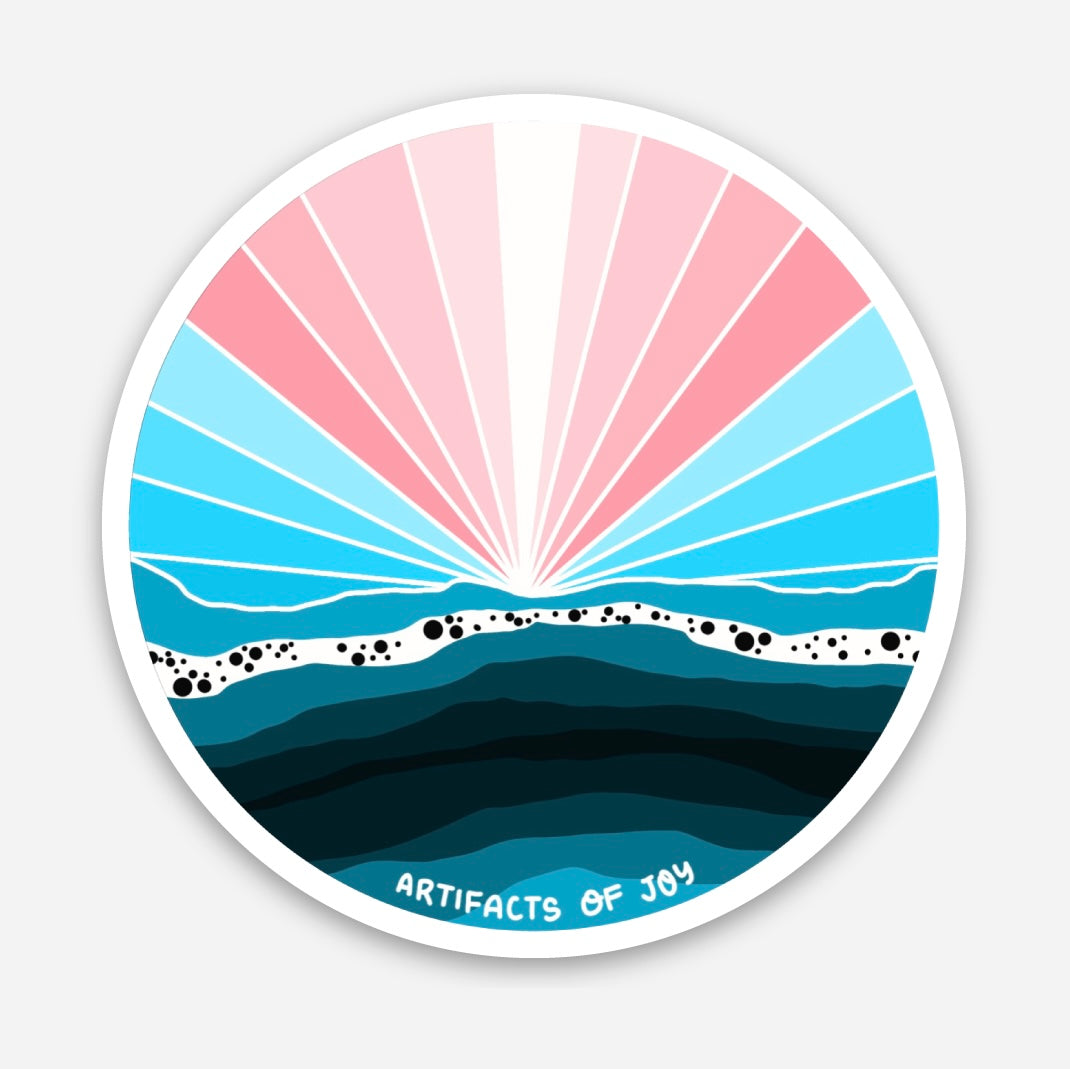 Sticker Rainbow Sky Inspired By Trans Flag