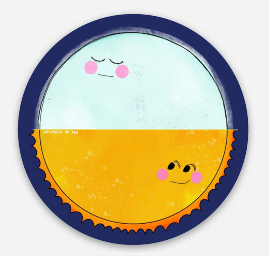 Sticker Moon and Sun