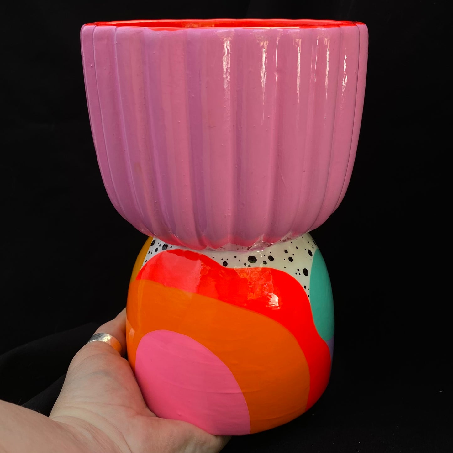 Modern Artifact Planter Double Bubble