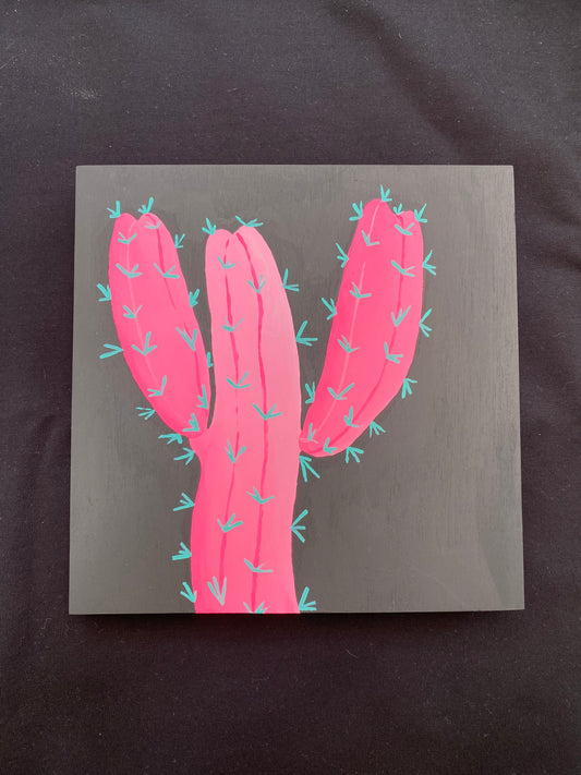 Painting Pink Candle Cactus