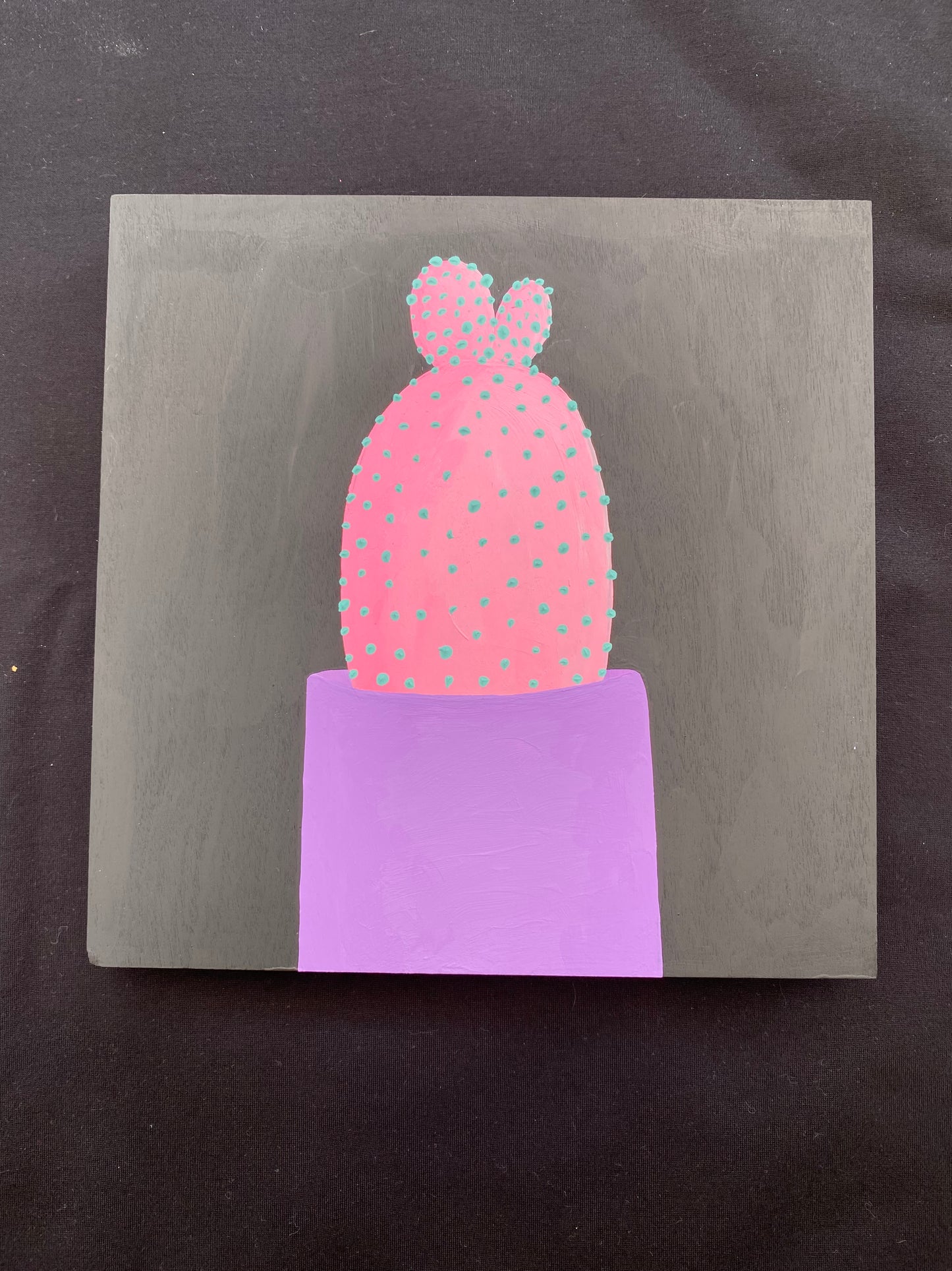 Painting Pink Prickly Pear Cactus