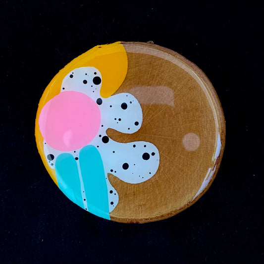 Coaster Birch Wood Abstract Shapes