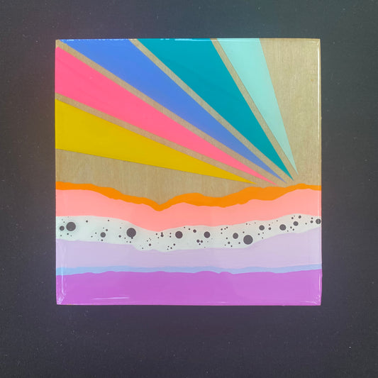 Original Painting Rainbow Skies Series Purple River
