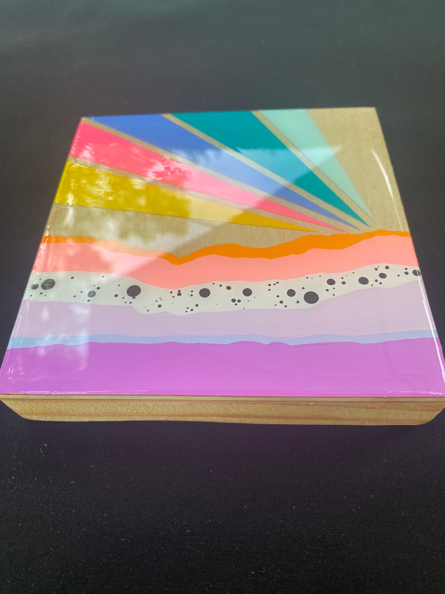 Original Painting Rainbow Skies Series Purple River