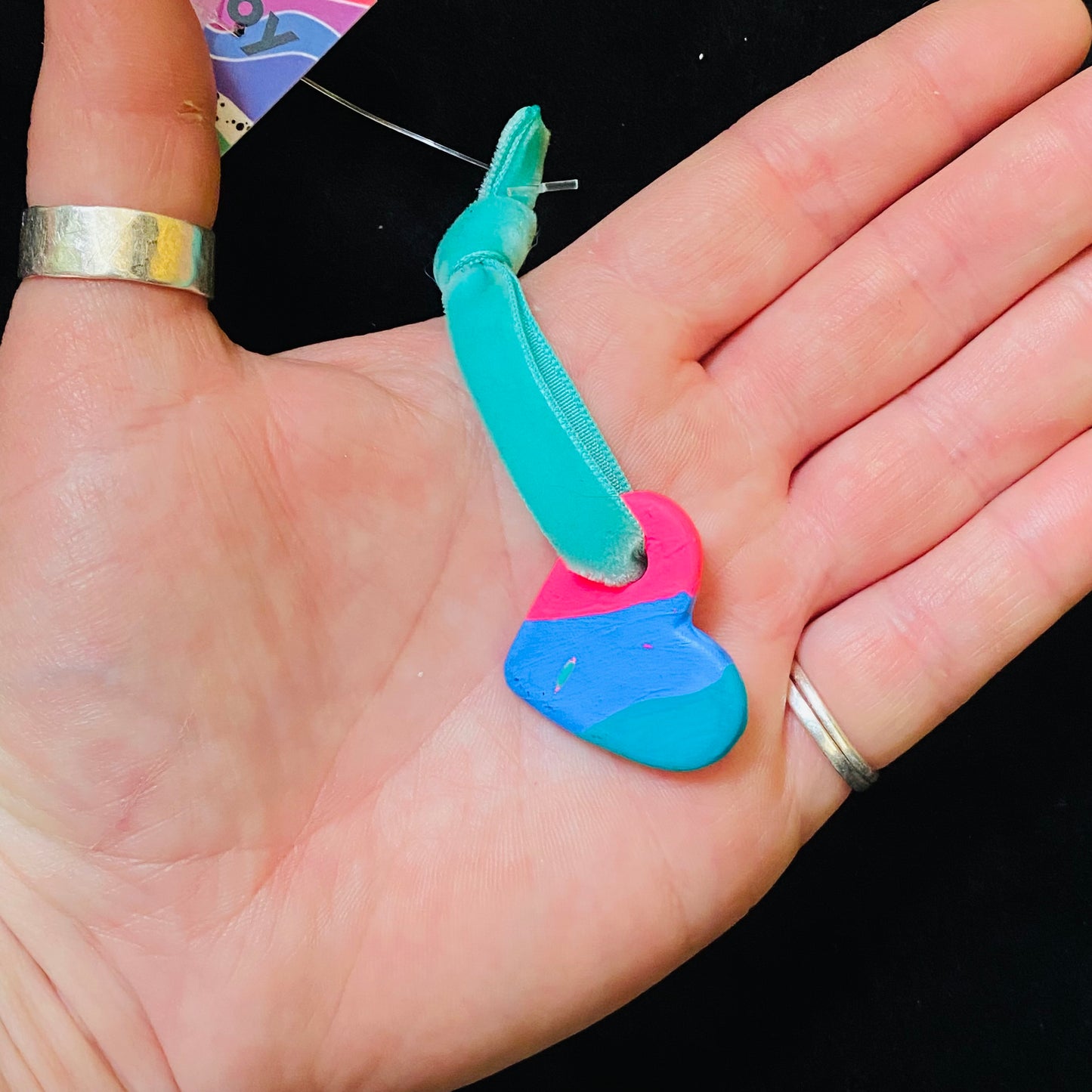 Ornament Tiny Ceramic Heart Love Washes Over You