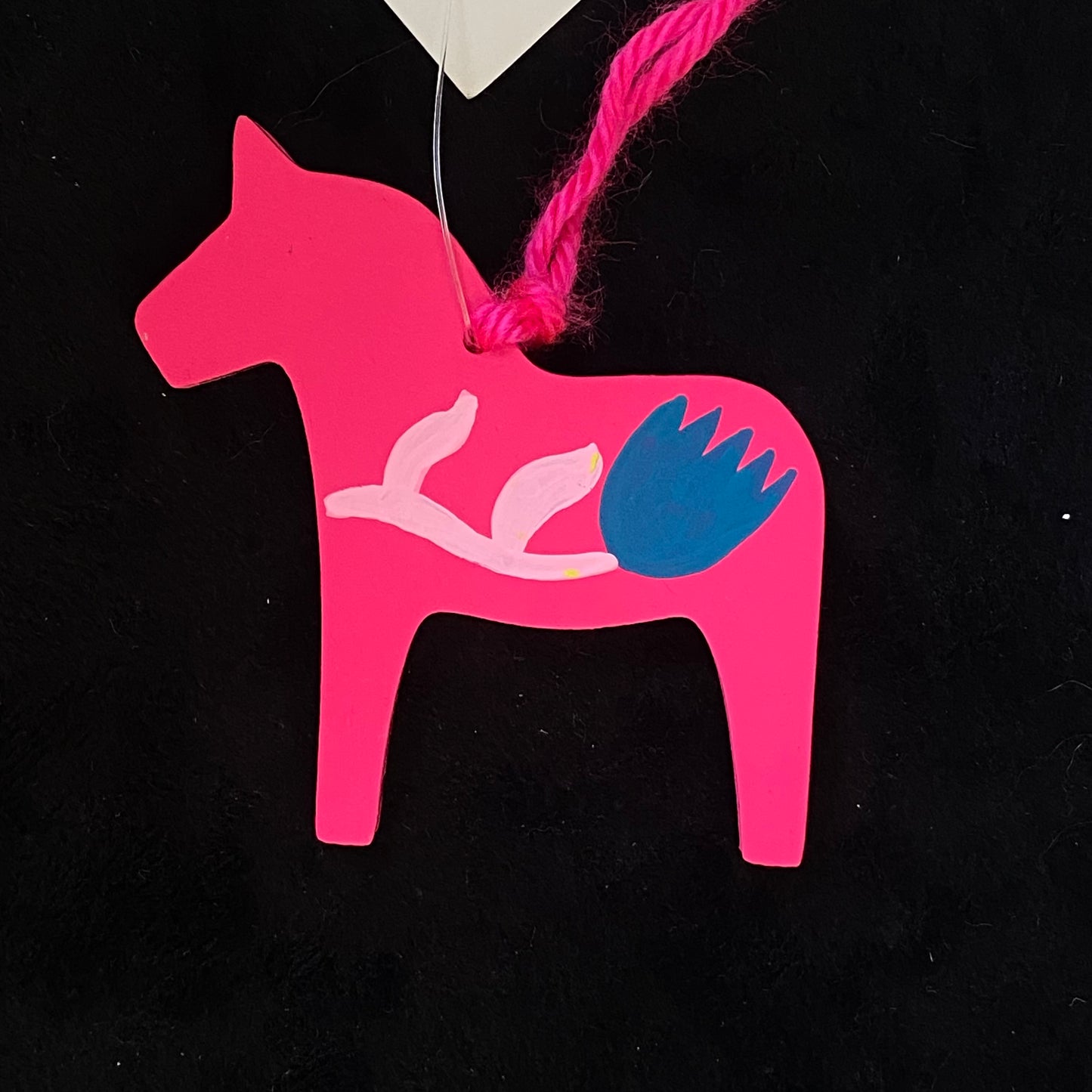 Ornament Dala Horse Modern Scandi Tulips