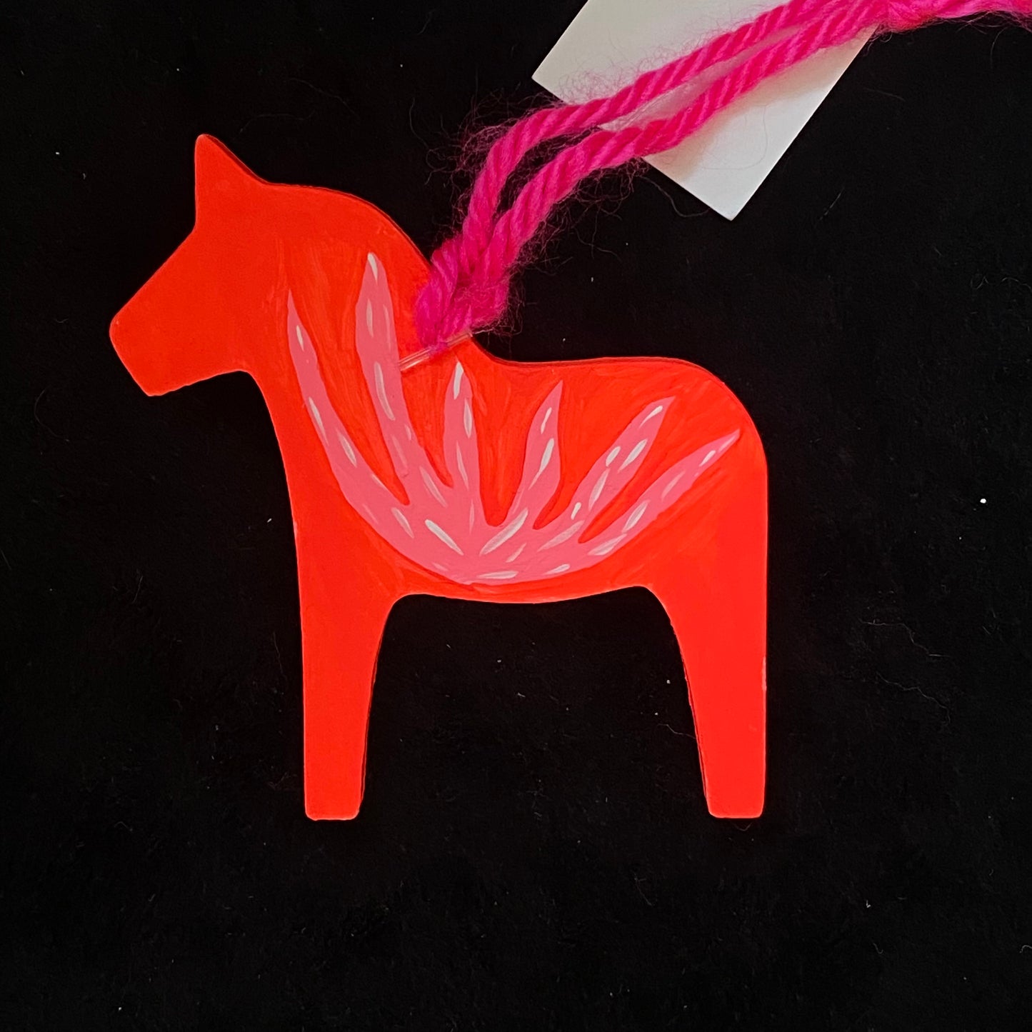 Ornament Dala Horse Modern Scandi Petals