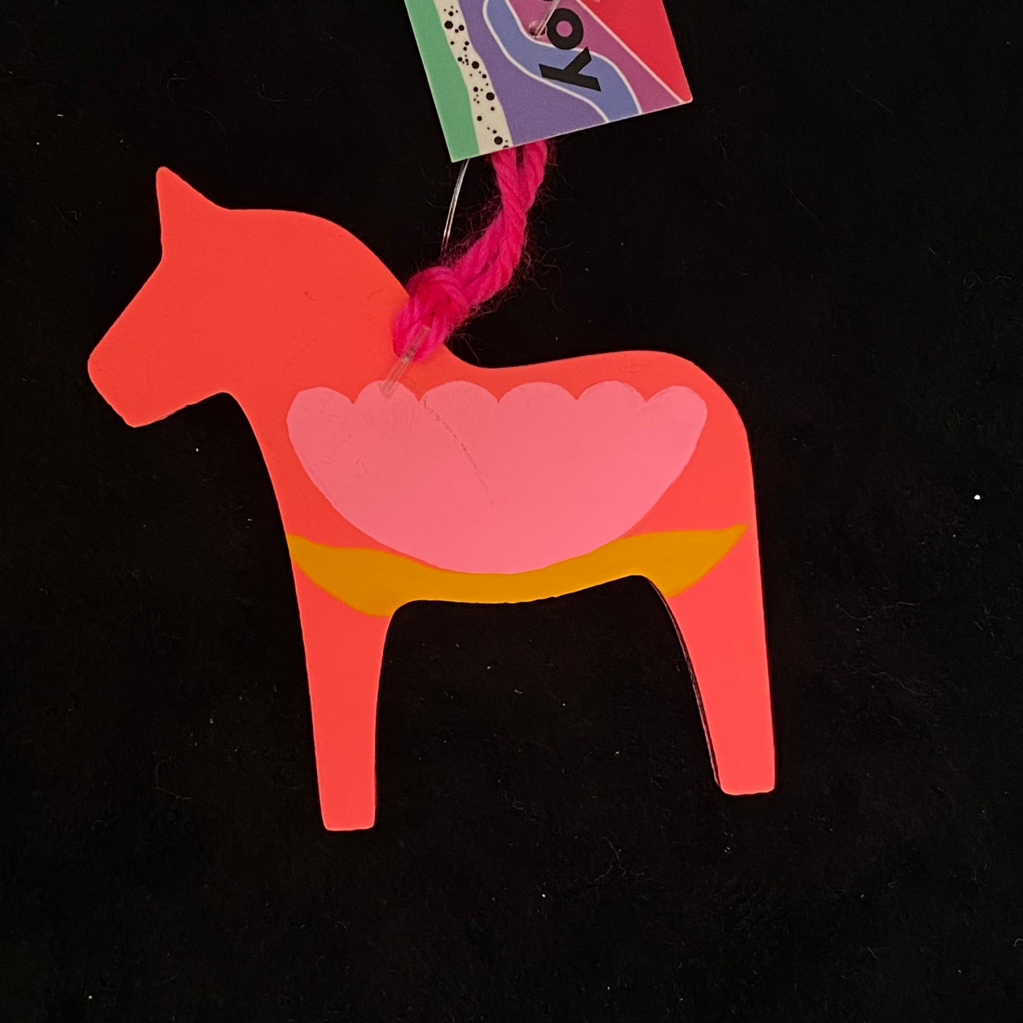 Ornament Dala Horse Modern Scandi Peony Petals