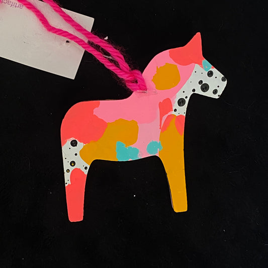 Ornament Dala Horse Modern Scandi Lovingly